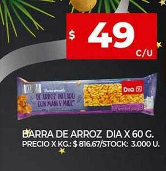Supermercados DIA Barra De Arroz Dia oferta