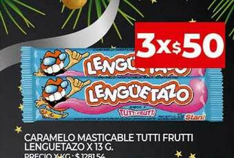 Supermercados DIA Caramelo Masticable Tutti Frutti Lenguetazo oferta