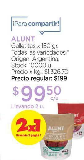 Farmacity Alunt Galletitas x 150gr oferta