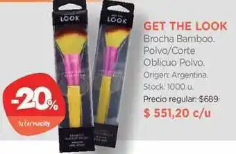 Get The Look Brocha Bamboo Polvo/Corte Oblicuo Polvo
