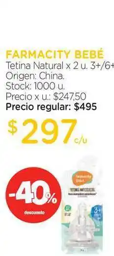 Farmacity Farmacity Bebé Tetina Natural x 2u oferta