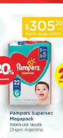 Farmacity Pampers Supersec Megapack Todos Los Talles G22 oferta