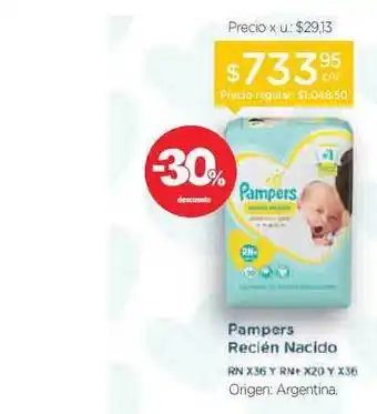 Farmacity Pampers Recién Nacido oferta