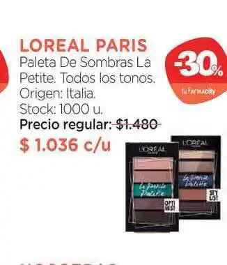 Farmacity Loreal Paris Paleta De Sombras La Petite Todos Los Tonos oferta
