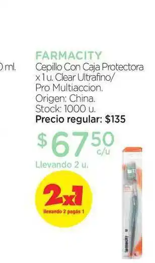Farmacity Farmacity Cepillo Con Caja Protectora Clear Ultrafino/Pro Multiaccion x 1u oferta