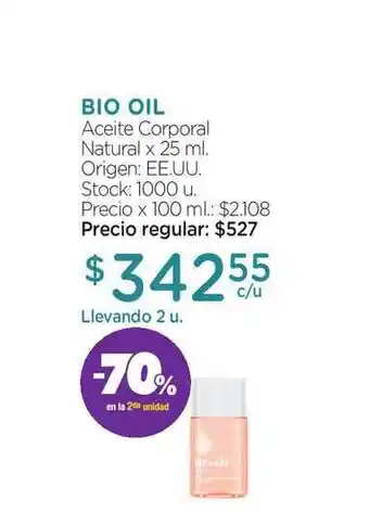 Farmacity Bio Oil Aceite Corporal Natural x 25ml oferta
