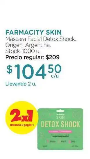 Farmacity Farmacity Skin Máscara Facial Detox Shock oferta