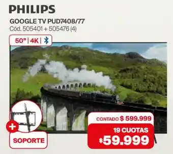 Naldo Lombardi Philips google tv pud7408/77 oferta