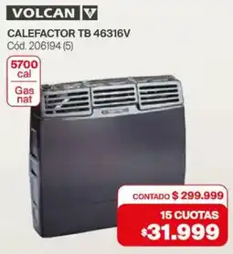 Naldo Lombardi Volcan calefactor tb 46316v oferta