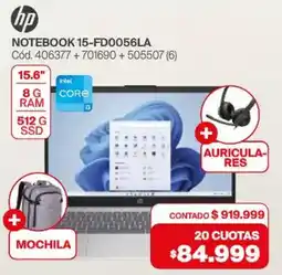 Naldo Lombardi Hp notebook 15-fd0056la oferta