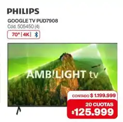 Naldo Lombardi Philips google tv pud7908 oferta