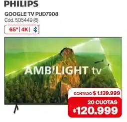 Naldo Lombardi Philips google tv pud7908 65" oferta