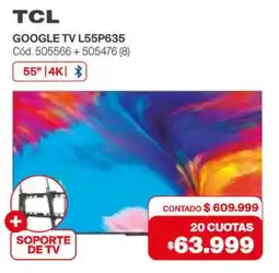 Naldo Lombardi Tcl soporte de tv 55" oferta