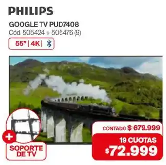 Naldo Lombardi Philips google tv pud7408 55" oferta