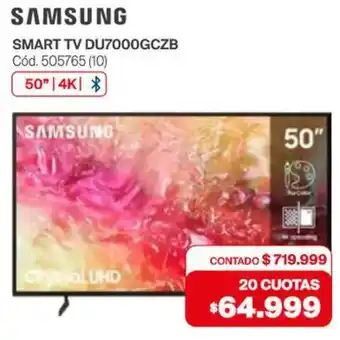 Naldo Lombardi Samsung smart tv du7000gczb 50" oferta