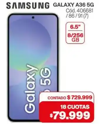 Naldo Lombardi Samsung galaxy A36 5G oferta