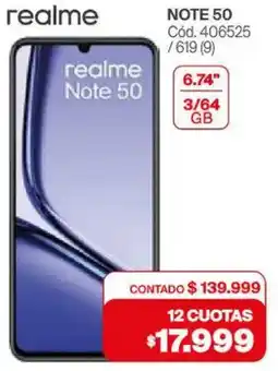 Naldo Lombardi Realme note 50 oferta