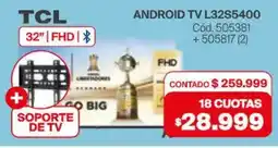 Naldo Lombardi Tcl android tv l32s5400 oferta
