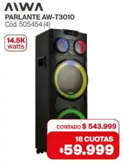 Naldo Lombardi Aiwa parlante aw-t3010 oferta