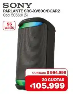 Naldo Lombardi Sony parlante srs-xv500/bcar2 oferta
