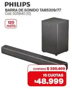 Naldo Lombardi Philips barra de sonido tab5309/77 oferta