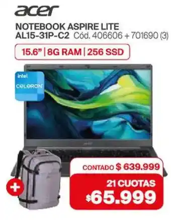 Naldo Lombardi Acer notebook aspire lite oferta