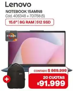 Naldo Lombardi Lenovo notebook 15amn8 15.6" oferta