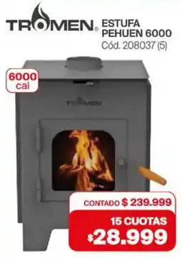 Naldo Lombardi Tromen estufa pehuen oferta