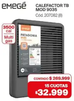 Naldo Lombardi Emegé calefactor TB oferta