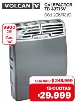 Naldo Lombardi Volcan calefactor TB 43716V oferta