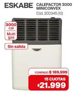 Naldo Lombardi Eskabe calefactor 3000 miniconvex oferta