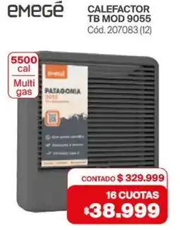 Naldo Lombardi Emegé calefactor tb mod 9055 oferta