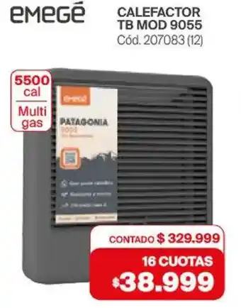 Naldo Lombardi Emegé calefactor tb mod 9055 oferta