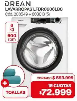 Naldo Lombardi Drean lavarropas LFDR0606LBO oferta