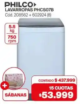 Naldo Lombardi Philco lavarropas PHCS07B oferta