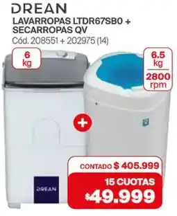 Naldo Lombardi Drean lavarropas ltdr67sb0 + secarropas qv oferta