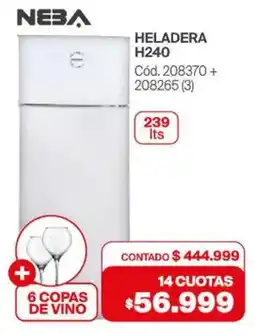 Naldo Lombardi Neba heladera H240 oferta