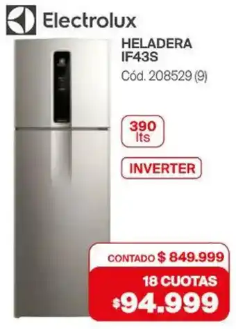 Naldo Lombardi Electrolux heladera IF43S oferta