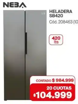 Naldo Lombardi Neba heladera SB420 oferta