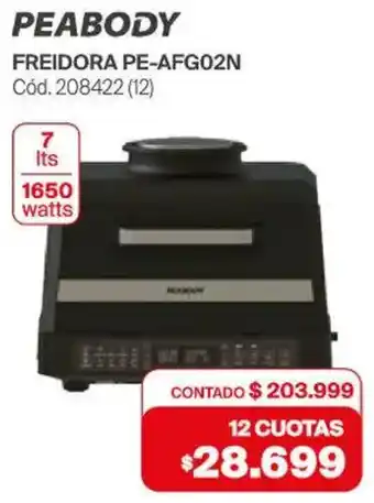 Naldo Lombardi Peabody freidora PE-AFG02N oferta