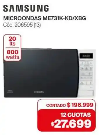 Naldo Lombardi Samsung microondas ME731K-KD/XBG oferta