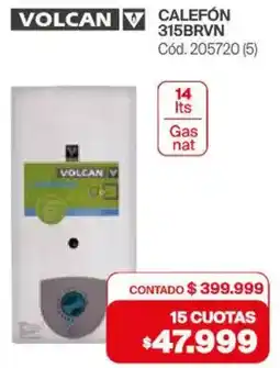 Naldo Lombardi Volcan calefón 315BRVN oferta