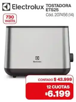 Naldo Lombardi Electrolux tostadora ETS25 oferta