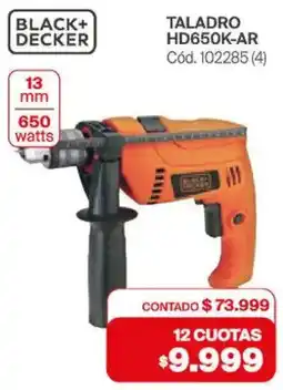 Naldo Lombardi Black+ decker taladro HD650K-AR oferta
