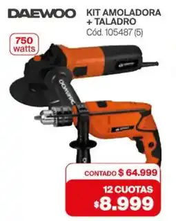 Naldo Lombardi Daewoo kit amoladora + taladro oferta