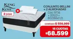 Naldo Lombardi King koil conjunto bellini +2 almohadas oferta