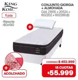 Naldo Lombardi King koil conjunto giorgia + almohada oferta