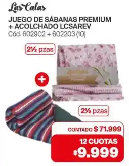 Naldo Lombardi Las calas juego de sábanas premium + acolchado lcsarev oferta