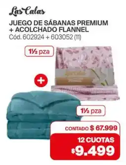 Naldo Lombardi Las calas juego de sábanas premium + acolchado flannel oferta