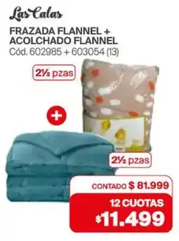 Naldo Lombardi Las calas frazada flannel + acolchado flannel oferta